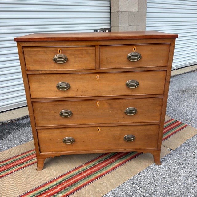 Antique Cherry Hepplewhite Five-Drawer Chest of Drawers, Pennsylvania or Maryland, Circa 1800-1810 For Sale - Image 16 of 18