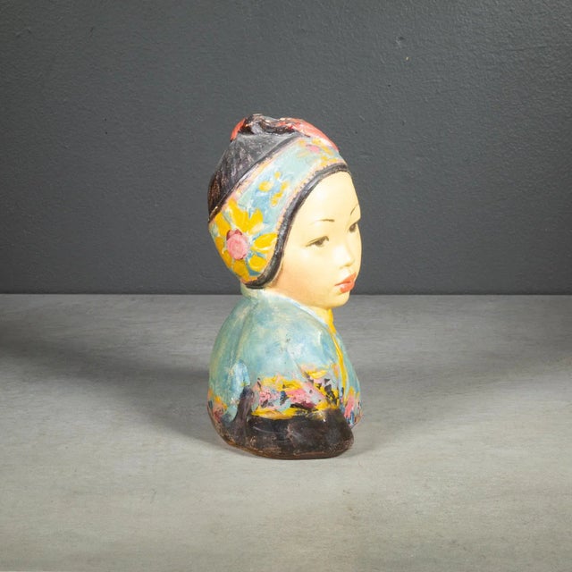 Esther Hunt "Jonquil" Chalkware Bust c.1917 For Sale - Image 4 of 7