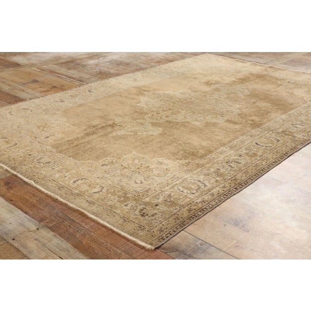 Textile Vintage Turkish Oushak Rug - 04'09 X 07'01 For Sale - Image 7 of 9