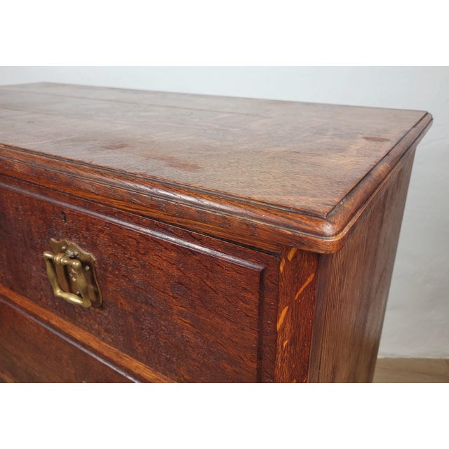 Wood Edwardian Chest of Drawers in Oak, 1910s For Sale - Image 7 of 18