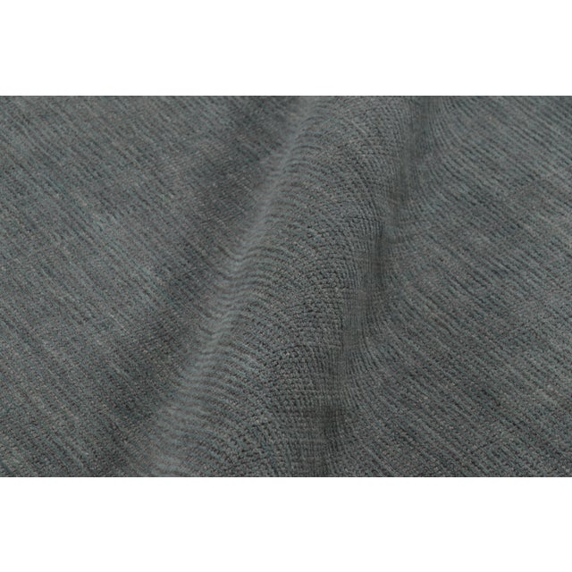 2010s Rug & Kilim’s Modern Textural Rug in Gray Tones & Striae For Sale - Image 5 of 6