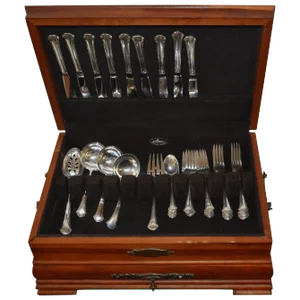 Towle Sterling Silver Flatware Set Chippendale Pattern 39 Pieces