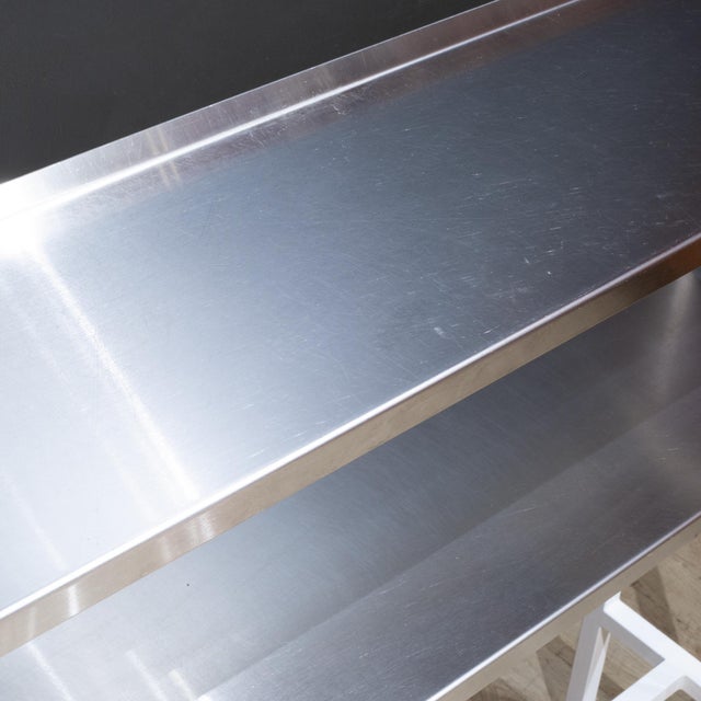 White Vintage Metal Hospital Table c.1950 For Sale - Image 8 of 8