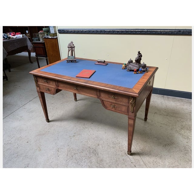 Antique Desk with Bronze Decorations, 1900 For Sale - Image 3 of 11