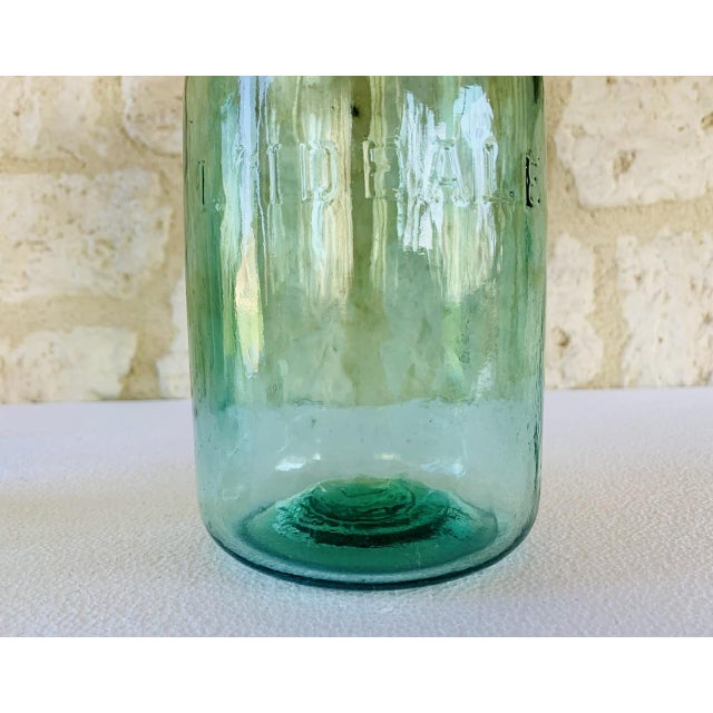 Vintage French Jars in Emerald Green Glass from Lideale, 1940s, Set of 2 For Sale - Image 11 of 18