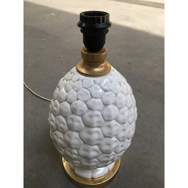 Italian Ceramic Pineapple Table Lamp, 1970s For Sale - Image 6 of 12