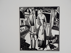 Jean-Emile Laboureur, The Beautiful Farmgirl, Original Engraving