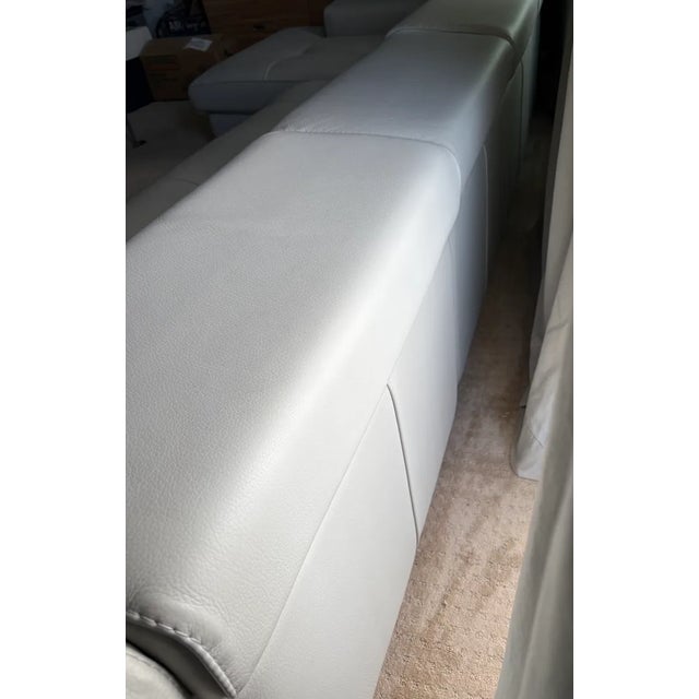 Nicoletti Italian Soft Grey Leather Sectional "Amalfi" 2011 For Sale - Image 9 of 15