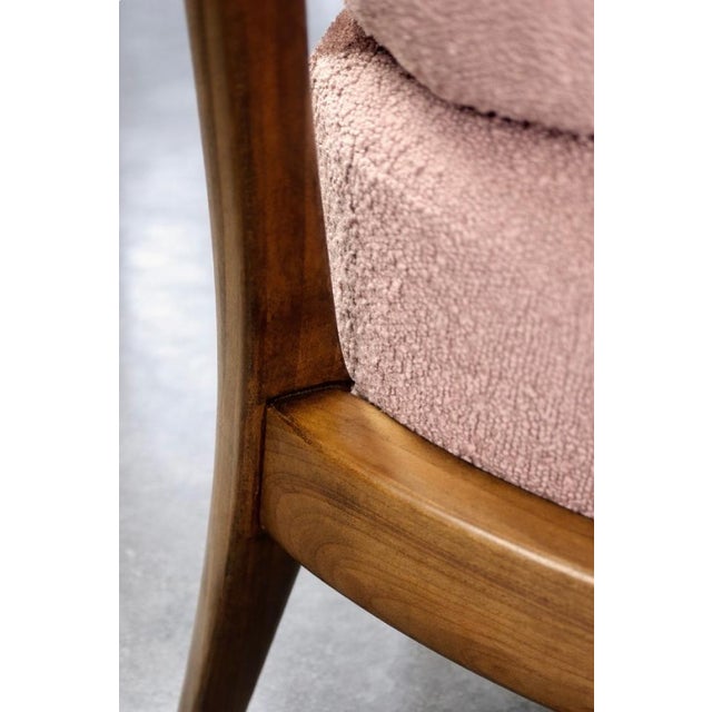 Mid-Century German Modern Cherrywood and Pink Upholstered Armchairs from Wilhelm Knoll, 1970s, Set of 2 For Sale - Image 18 of 18