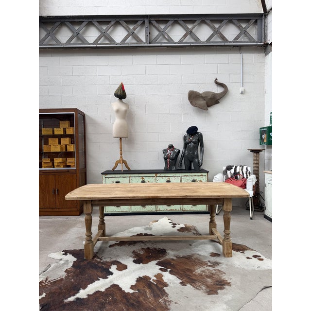 1960s Oak Farmhouse Table, 1960s For Sale - Image 5 of 9