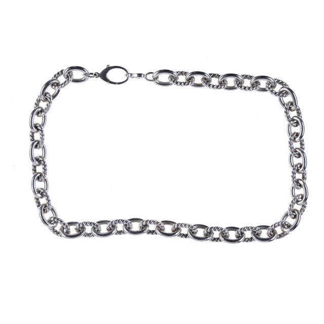 Contemporary 19" Heavy Sterling Carolyn Pollack Necklace For Sale - Image 3 of 4