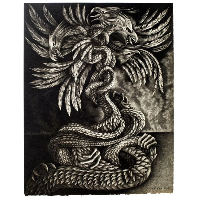 Hydra - Original Lithograph by D. These - Late 20th Century Late 20th Century For Sale - Image 4 of 4