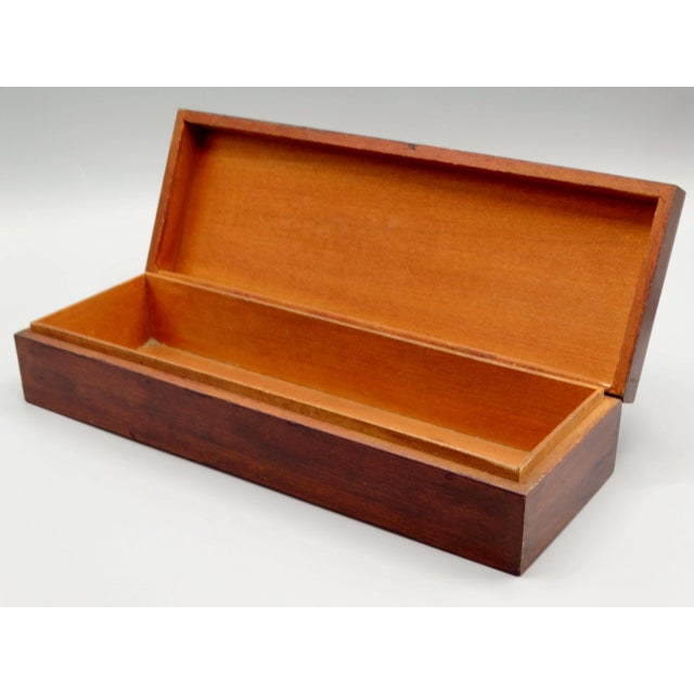 Wood 1920 French Box With Hand Painted Cupid Putti For Sale - Image 7 of 9