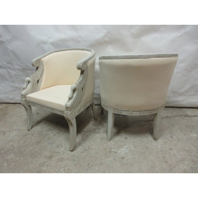 White Chairs Swan For Sale - Image 8 of 8