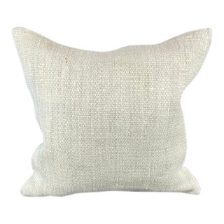 20 x 20 Hemp Pillow Turkish Cushion Natural Grayish White Pillow Cushion Cover For Sale