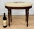 An Early 20th Century Traditional Needlepoint Oval Vanity Seat Solid Mahogany Construction with a Deep Satin Finish Off-...