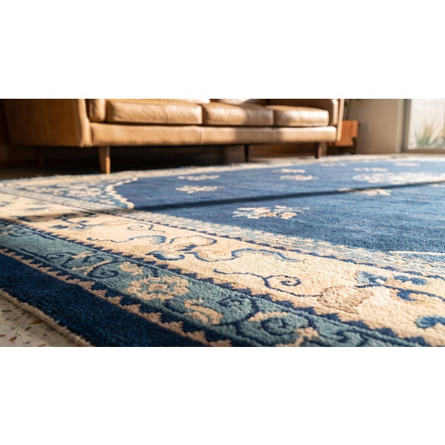 Textile Antique Chinese Peking Rug For Sale - Image 7 of 7