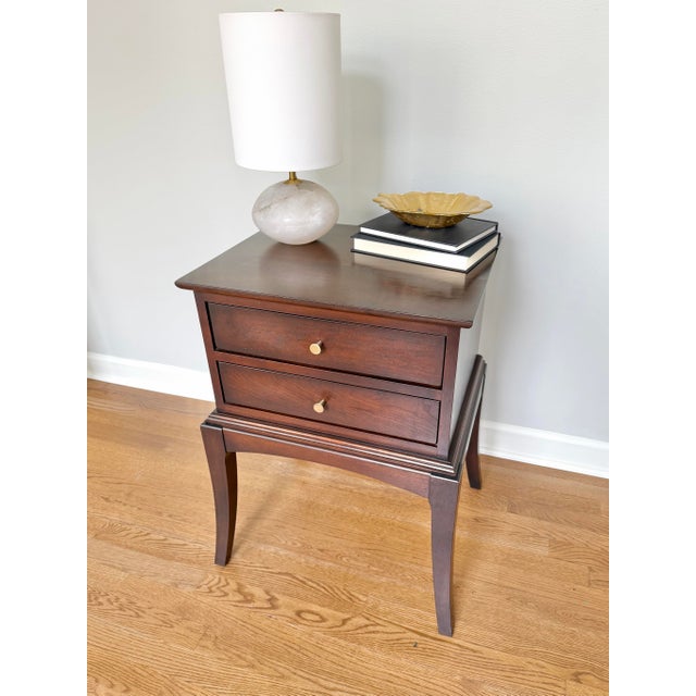 Pair of handcrafted solid hardwood nightstands by Caperton Furnitureworks, made in the United States and signed by the...