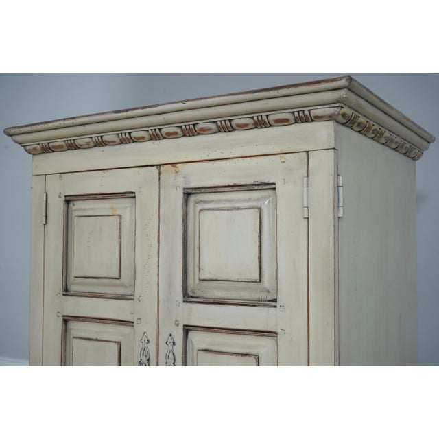 Habersham Country Style Linen Press Armoire For Sale - Image 12 of 14