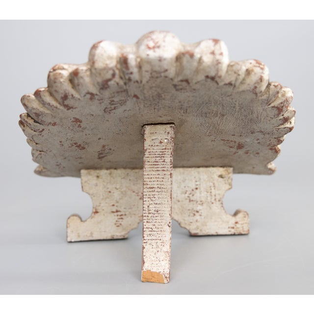 Vintage Italian Silver Giltwood Shell Decor Easel Book Stand For Sale - Image 4 of 8