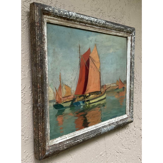 Early 20th Century French Impressionist Harbor Painting / Lucien Lefebvre\-Foine For Sale - Image 4 of 17