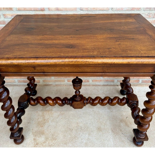 19th Century French Baroque Walnut Desk For Sale - Image 10 of 18