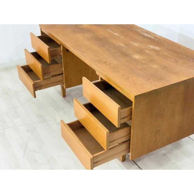 Vintage Freestanding Desk in Oak from Ikea, 1960s For Sale - Image 4 of 17