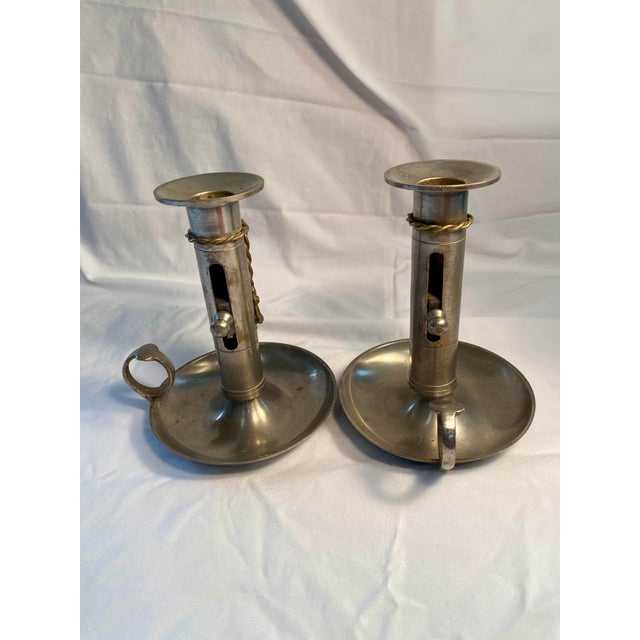 1920s Antique, French, Zinc, Candlesticks, 1920s For Sale - Image 5 of 7