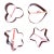 Vintage Solid Copper Cookie Cutters - Set of 4 For Sale