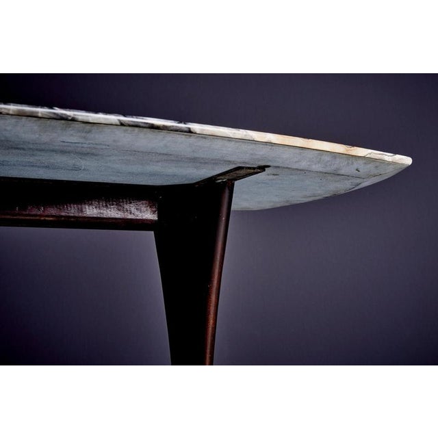 Beige Coffee Table with Polished Onyx Top attributed to Guglielmo Ulrich, 1950s For Sale - Image 8 of 11