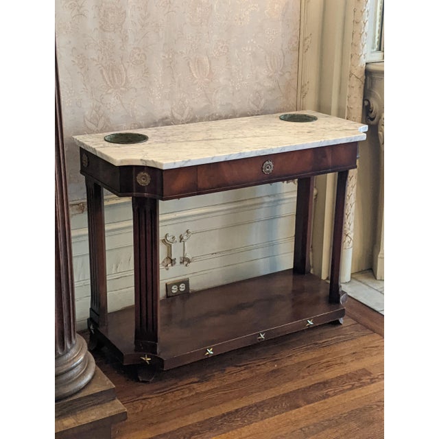 Mid 20th Century Grosfeld House Marble Top Console Table For Sale - Image 10 of 11