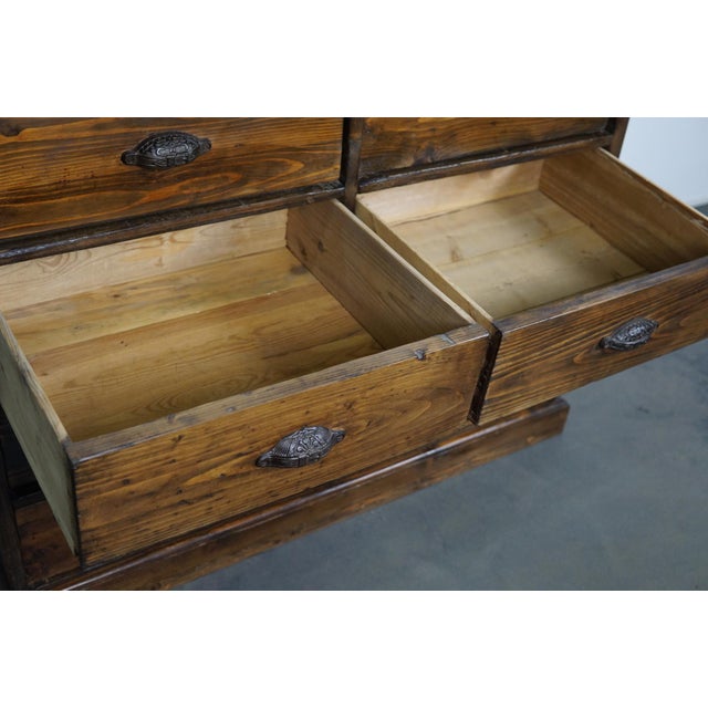 French Pine Apothecary Cabinet, 1890s For Sale - Image 17 of 18
