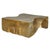 With the fluid silhouette of draped fabric translated into cast aluminum, this sculptural coffee table features softly...