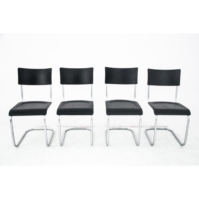 Vintage Dining Table and Chairs by Marta Stama, Poland, 1930s, Set of 5 For Sale - Image 10 of 18
