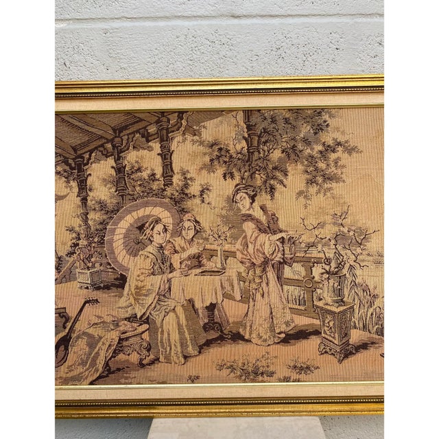 Japanese 1920s Japanese Panoramic Tapestry Needlepoint Panel For Sale - Image 3 of 5