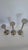Metal Set of Three Arteriors Home Hammered Nickel Candlesticks For Sale - Image 7 of 11