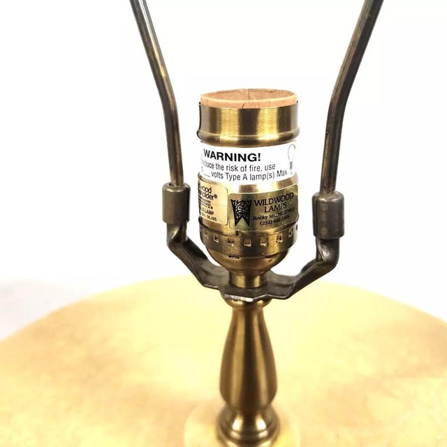 Vintage Wildwood Table Lamps Ceramic Gilt Paw Footed Pair For Sale - Image 12 of 12