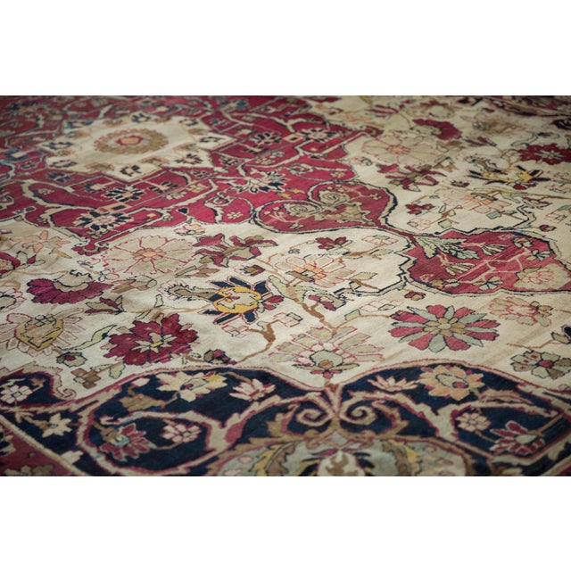 Old New House Antique Fine Kerman Carpet - 11'6" X 15'10" For Sale - Image 4 of 12