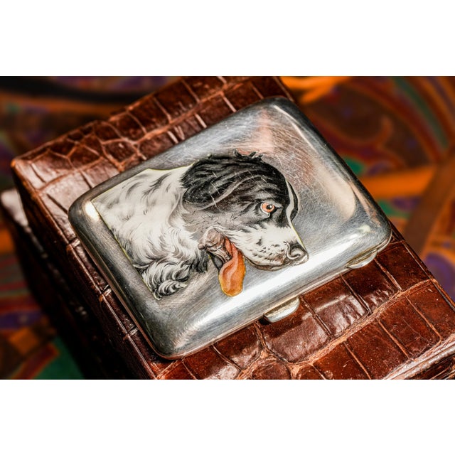 Discover the timeless artistry of this continental silver cigarette case, a stunning example of exceptional craftsmanship...