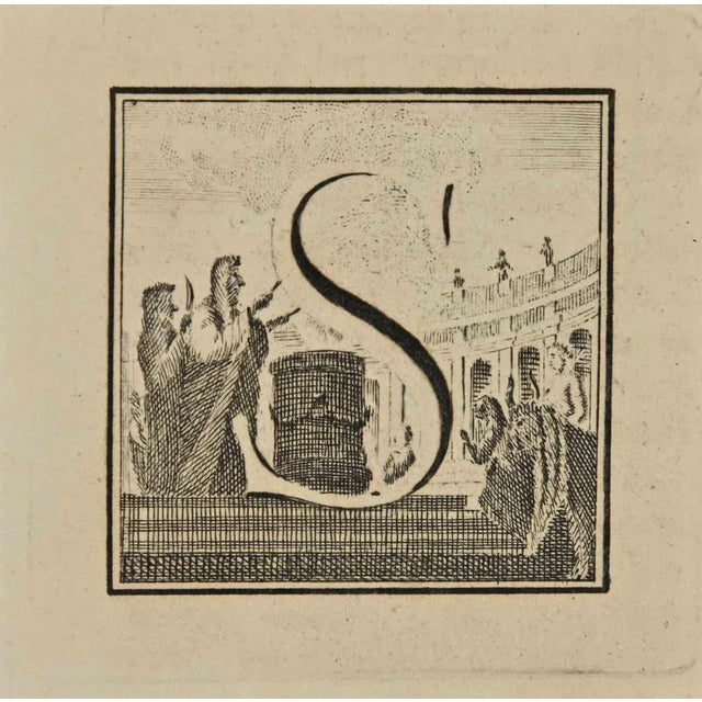 Letter of the Alphabet S, from the series "Antiquities of Herculaneum", is an etching on paper realized by Luigi...