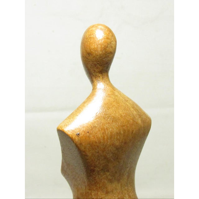 Mid Century Modern Carved Wood Abstract Female Figure For Sale - Image 14 of 18