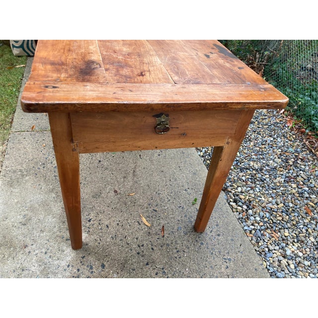 Wood Antique French Oak Farm Table With Breadboards For Sale - Image 7 of 18