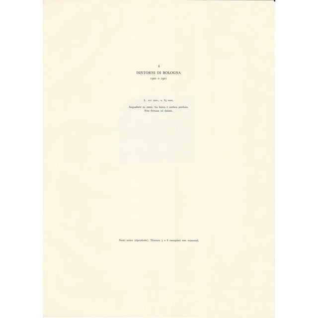 Giorgio Morandi, Surroundings of Bologna, 1920-1957, Lithograph For Sale - Image 3 of 5