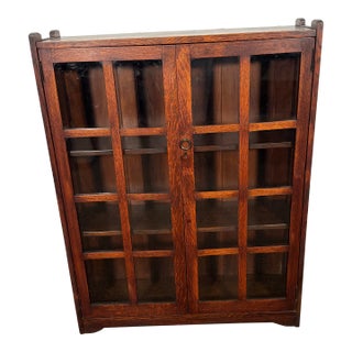 Arts & Crafts Mission Oak Stickley Bookcase For Sale
