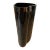 Mid 20th Century Alvar Aalto Style Black Modernist Curved Vase For Sale