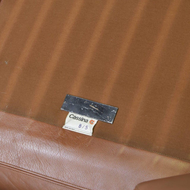 Animal Skin 920 Three-Seat Sofa in Beechwood and Leather by Afra & Tobia Scarpa for Cassina, Italy, 1960s For Sale - Image 7 of 13
