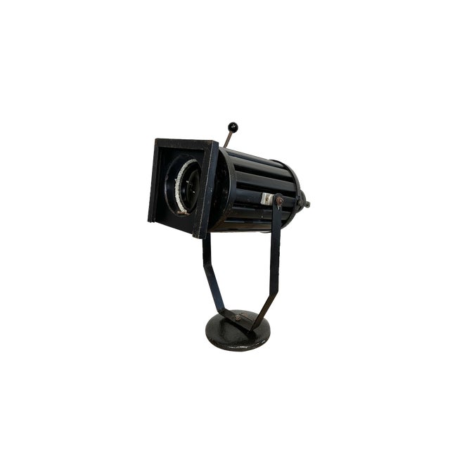 Vintage Black Theatre Spotlight Table Lamp, 1960s For Sale