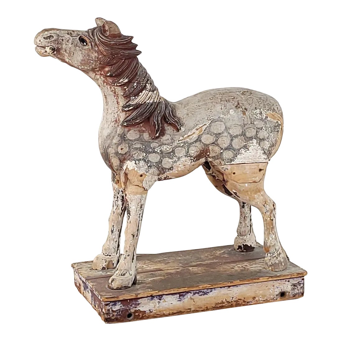19th Century Rustic Swedish Painted Pony | Chairish