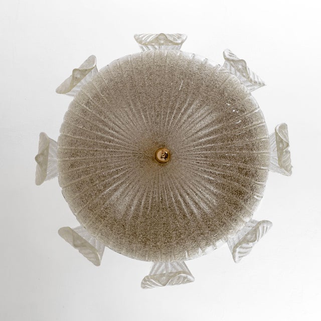 Mid-Century Modern Italian Murano Glass and Brass Chandelier from Vistosi, 1960 For Sale - Image 6 of 8