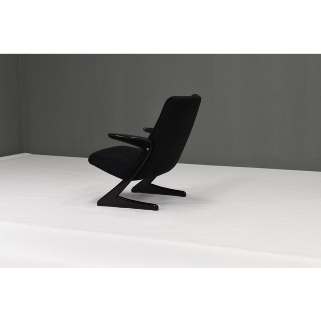 Black Z Lounge Armchair attributed to Bengt Ruda for Nordiska, Sweden, 1960 For Sale - Image 8 of 11